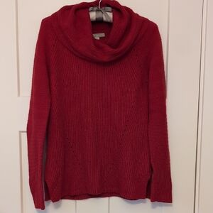 Cozy Red Cowl Neck Sweater